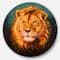 Designart - The Lion of Judah' Animal Circle Metal Wall Art
